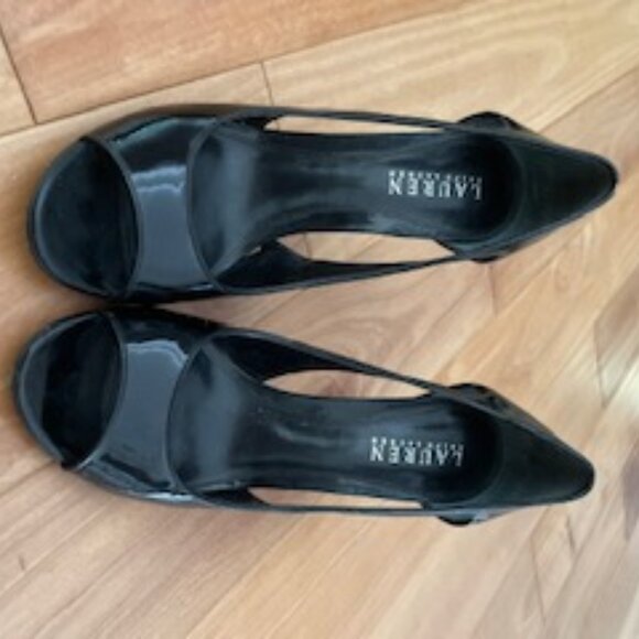 Ralph Lauren black Patent Heels Sz 7M - Picture 7 of 11